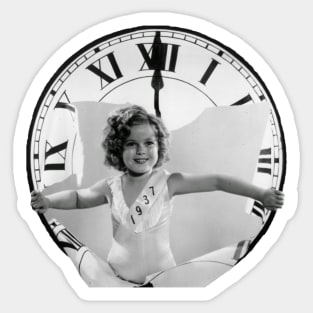 Shirley Temple New Years Sticker